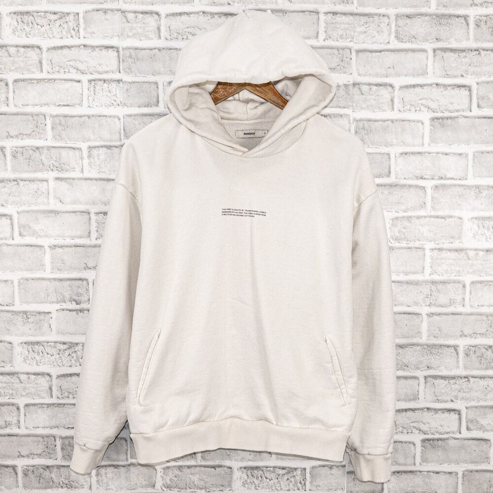 PANGAIA size Large Recycled Cotton & Organic cotton Air Ink Hoodie off white